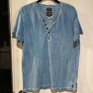 Diesel acid washed v-neck button tee. Size L.